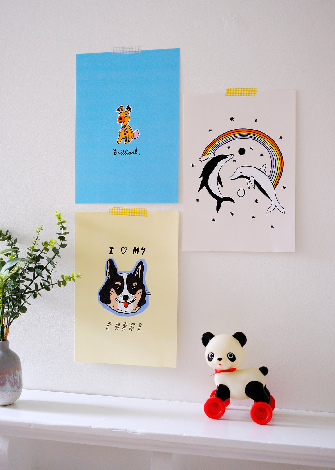 The Dolphin Yin Yang Art Print