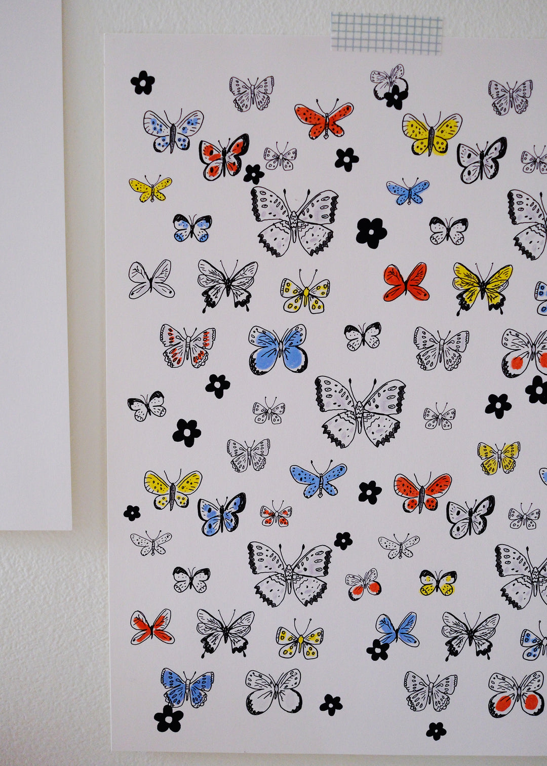 Butterflies & Flowers Print