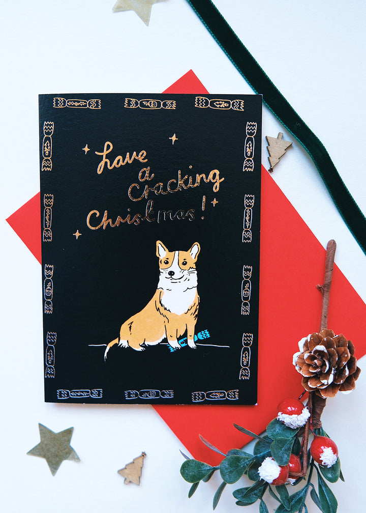 Luxury Dog Foiled Christmas Cards Pack - Multiple designs