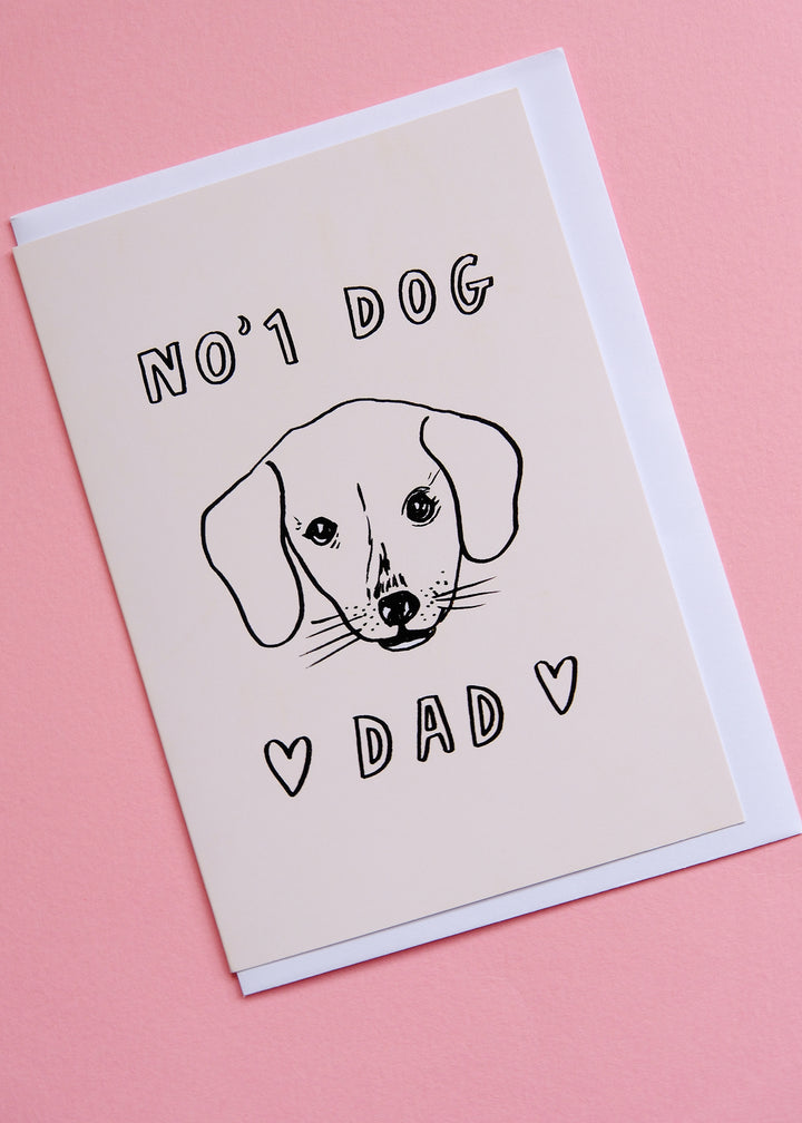 Number 1 Dog Dad Sausage Dog - Father's Day Card