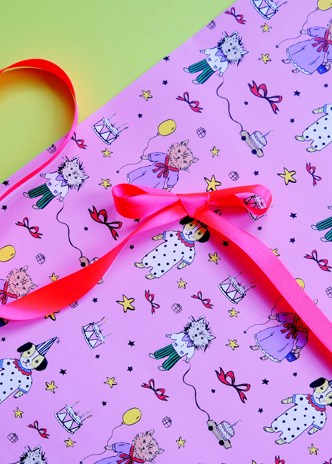 Party Cats and Dogs Gift Wrap Multipack - 4 Sheets